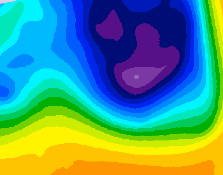 GDPS 500 millibar geopotential height 162 hour forecast chart for Canada based on 2026/03/23 0000Z data