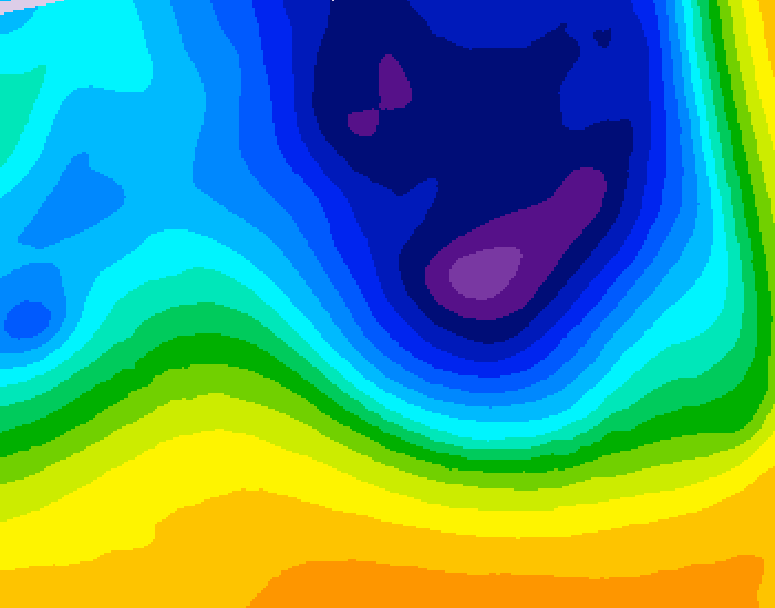 GDPS 500 millibar geopotential height 168 hour forecast chart for Canada based on 2026/03/23 0000Z data