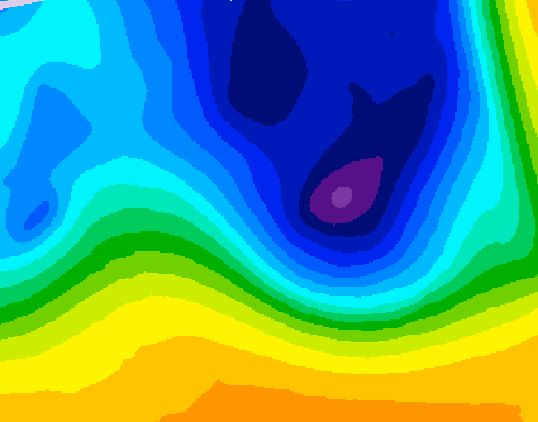 GDPS 500 millibar geopotential height 174 hour forecast chart for Canada based on 2026/03/23 0000Z data