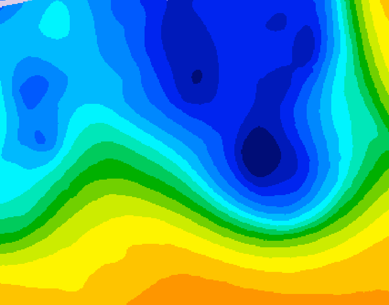 GDPS 500 millibar geopotential height 186 hour forecast chart for Canada based on 2026/03/23 0000Z data