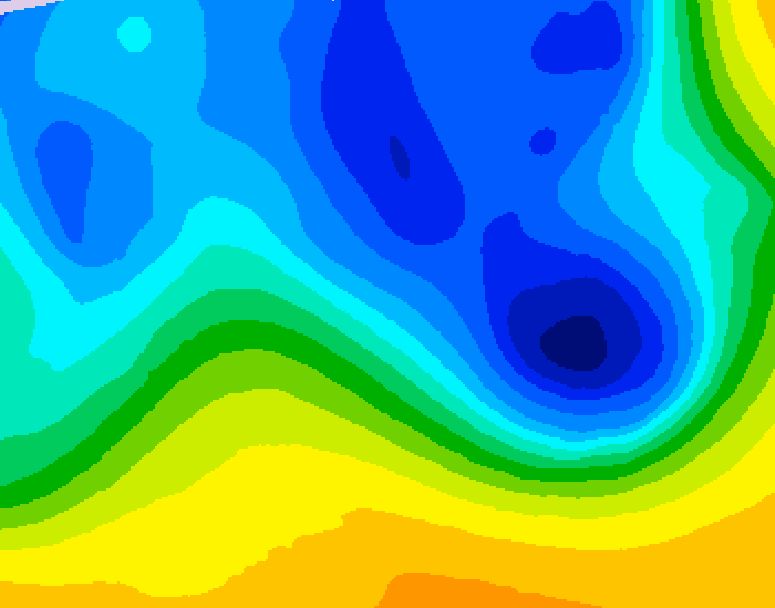GDPS 500 millibar geopotential height 198 hour forecast chart for Canada based on 2026/03/23 0000Z data