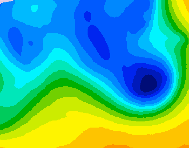 GDPS 500 millibar geopotential height 204 hour forecast chart for Canada based on 2026/03/23 0000Z data