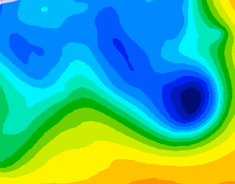 GDPS 500 millibar geopotential height 210 hour forecast chart for Canada based on 2026/03/23 0000Z data