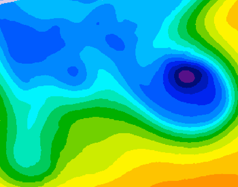 GDPS 500 millibar geopotential height 234 hour forecast chart for Canada based on 2026/03/23 0000Z data