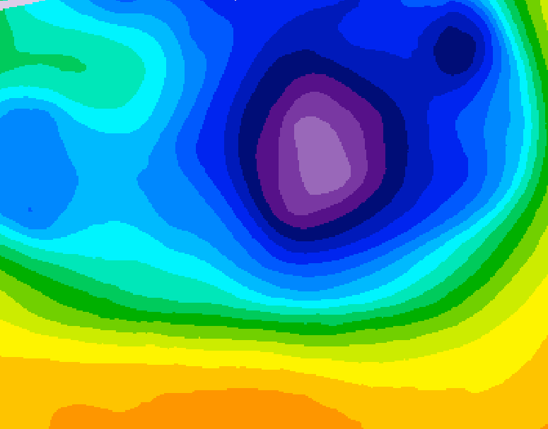 GDPS 500 millibar geopotential height 072 hour forecast chart for Canada based on 2026/03/23 1200Z data