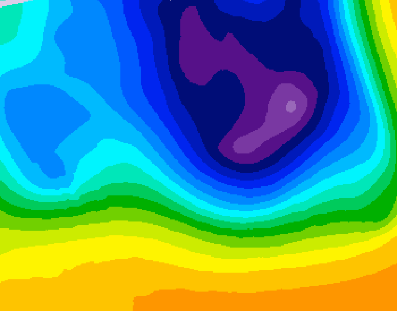 GDPS 500 millibar geopotential height 156 hour forecast chart for Canada based on 2026/03/23 1200Z data