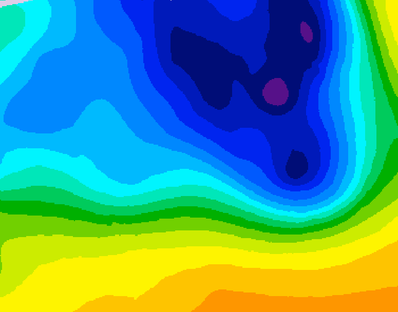 GDPS 500 millibar geopotential height 180 hour forecast chart for Canada based on 2026/03/23 1200Z data