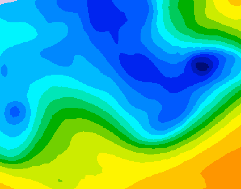 GDPS 500 millibar geopotential height 228 hour forecast chart for Canada based on 2026/03/23 1200Z data