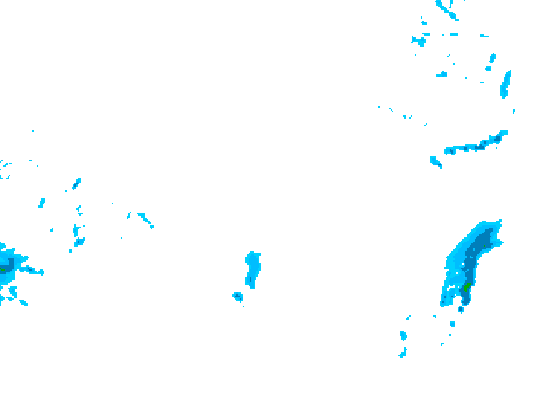 GDPS precipitation 018 hour forecast chart for Canada based on 2026/03/23 0000Z data