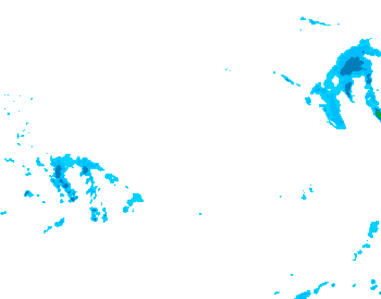 GDPS precipitation 054 hour forecast chart for Canada based on 2026/03/23 0000Z data