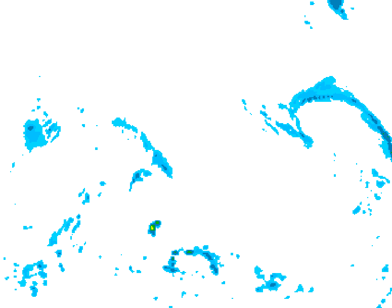 GDPS precipitation 222 hour forecast chart for Canada based on 2026/03/23 0000Z data