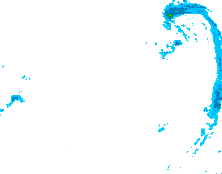 GDPS precipitation 132 hour forecast chart for Canada based on 2026/03/23 1200Z data