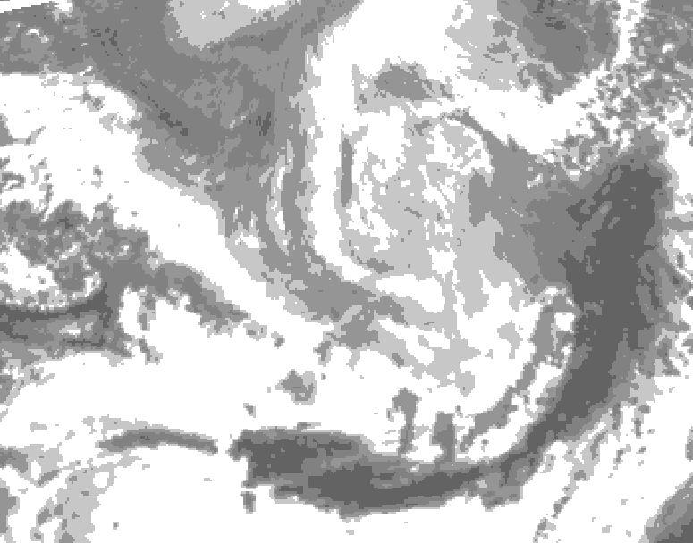 GDPS total cloud 108 hour forecast chart for Canada based on 2026/03/23 0000Z data