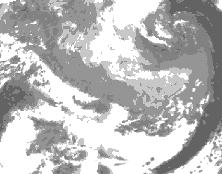 GDPS total cloud 144 hour forecast chart for Canada based on 2026/03/23 0000Z data