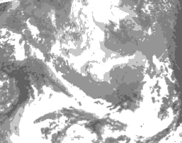 GDPS total cloud 162 hour forecast chart for Canada based on 2026/03/23 0000Z data
