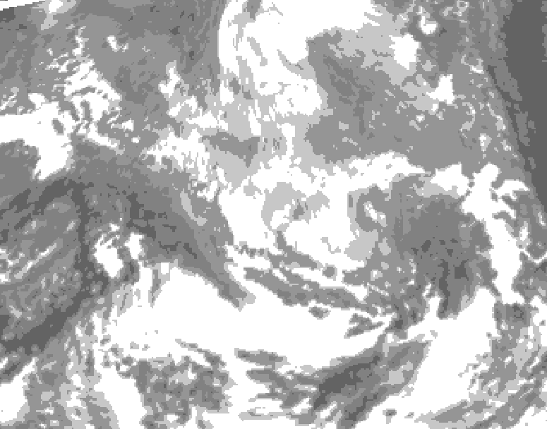GDPS total cloud 174 hour forecast chart for Canada based on 2026/03/23 0000Z data