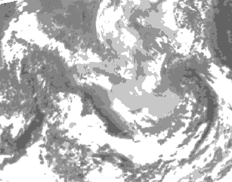 GDPS total cloud 192 hour forecast chart for Canada based on 2026/03/23 0000Z data