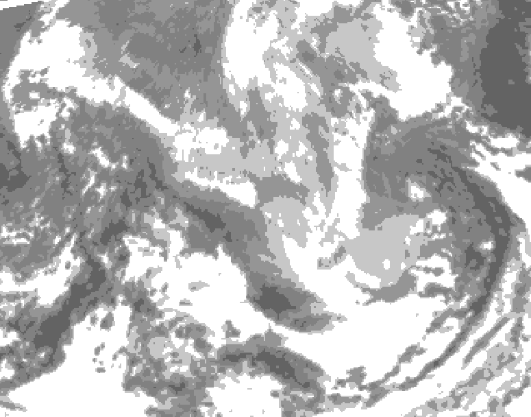 GDPS total cloud 198 hour forecast chart for Canada based on 2026/03/23 0000Z data