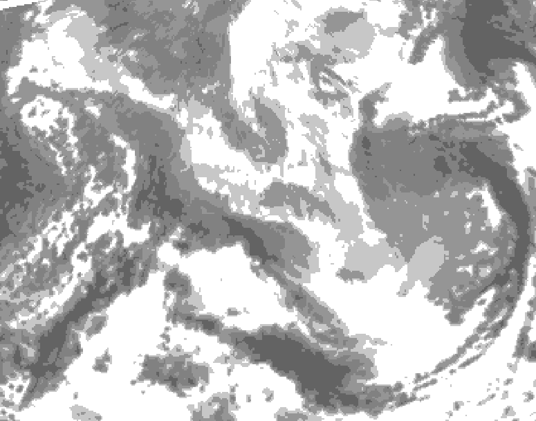 GDPS total cloud 210 hour forecast chart for Canada based on 2026/03/23 0000Z data
