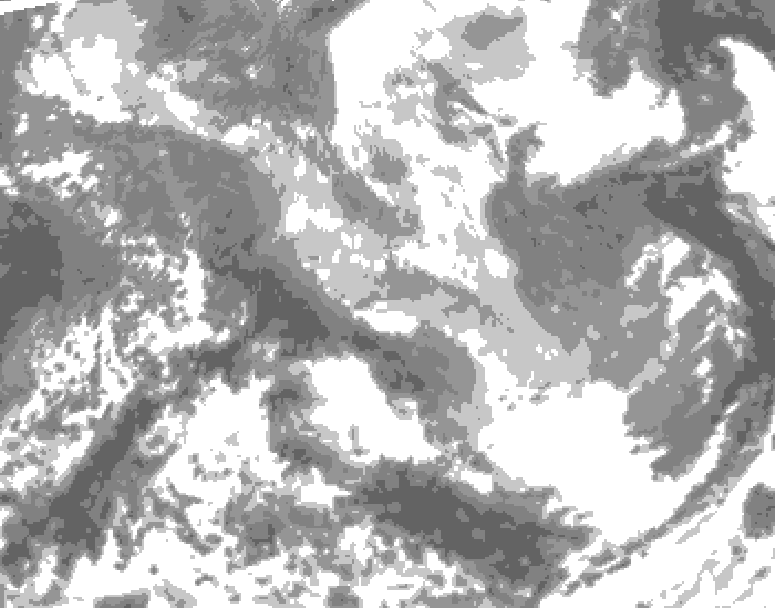 GDPS total cloud 216 hour forecast chart for Canada based on 2026/03/23 0000Z data