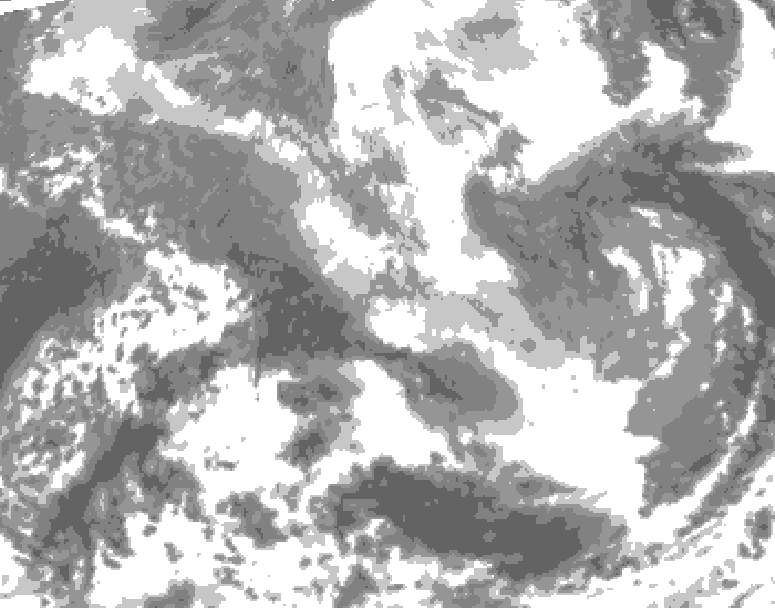 GDPS total cloud 222 hour forecast chart for Canada based on 2026/03/23 0000Z data