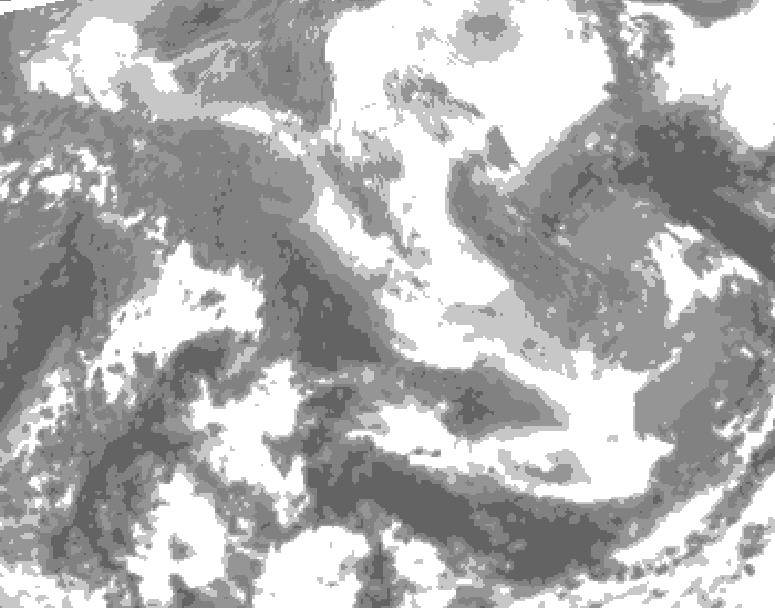GDPS total cloud 228 hour forecast chart for Canada based on 2026/03/23 0000Z data