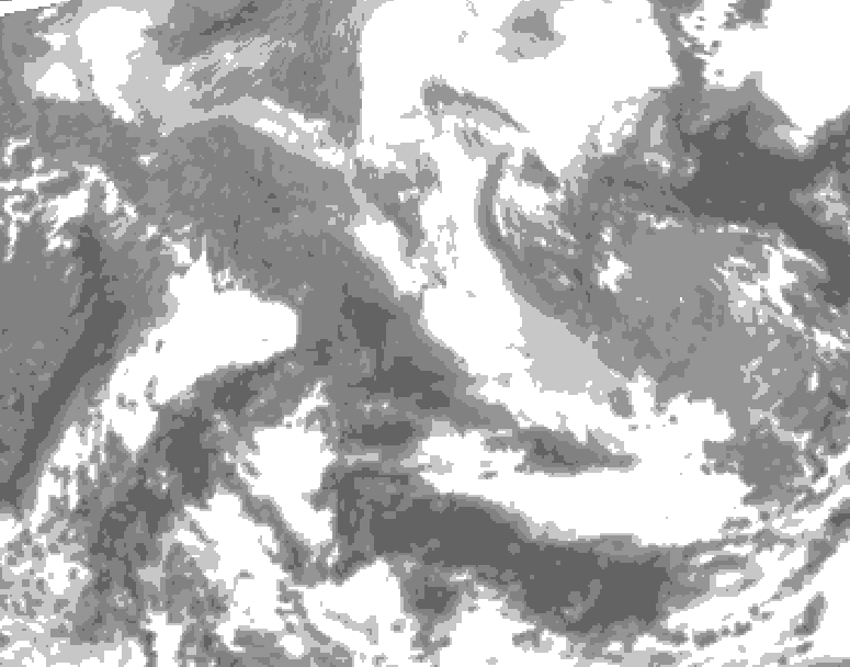 GDPS total cloud 234 hour forecast chart for Canada based on 2026/03/23 0000Z data
