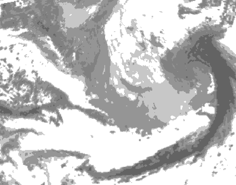 GDPS total cloud 108 hour forecast chart for Canada based on 2026/03/23 1200Z data