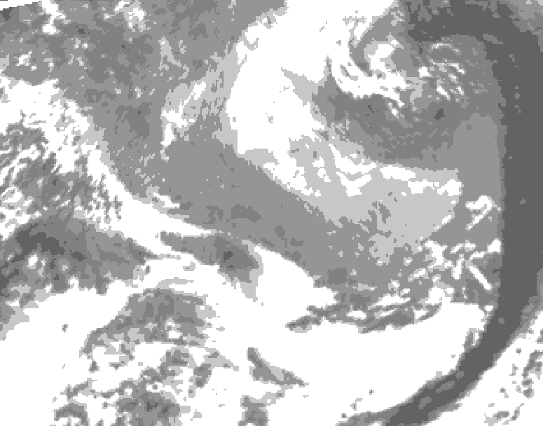 GDPS total cloud 132 hour forecast chart for Canada based on 2026/03/23 1200Z data