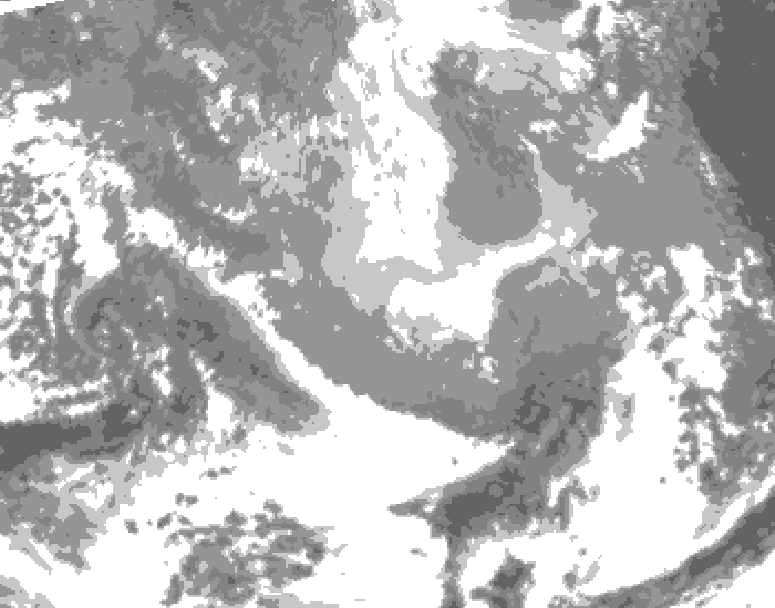 GDPS total cloud 156 hour forecast chart for Canada based on 2026/03/23 1200Z data