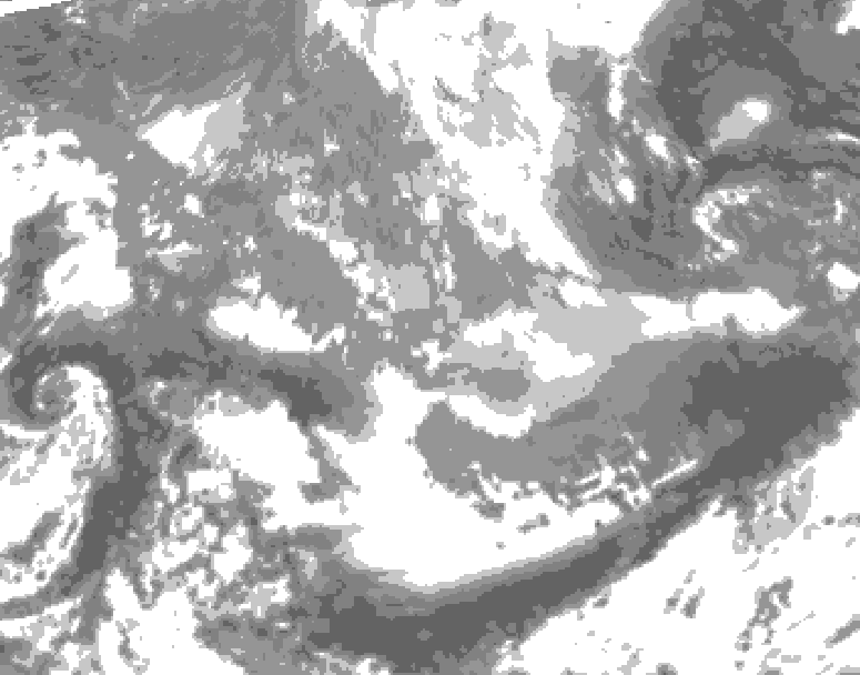 GDPS total cloud 228 hour forecast chart for Canada based on 2026/03/23 1200Z data
