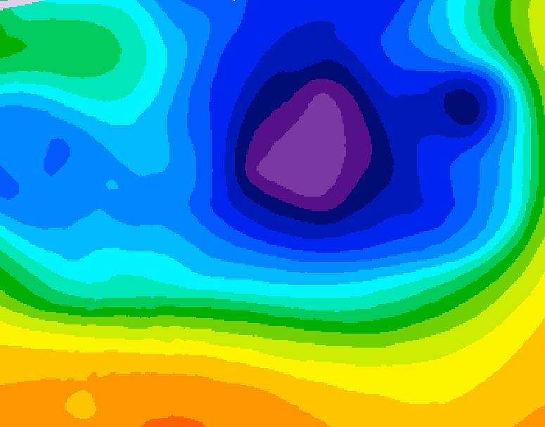 GDPS 500 millibar geopotential height 048 hour forecast chart for Canada based on 2026/03/24 0000Z data