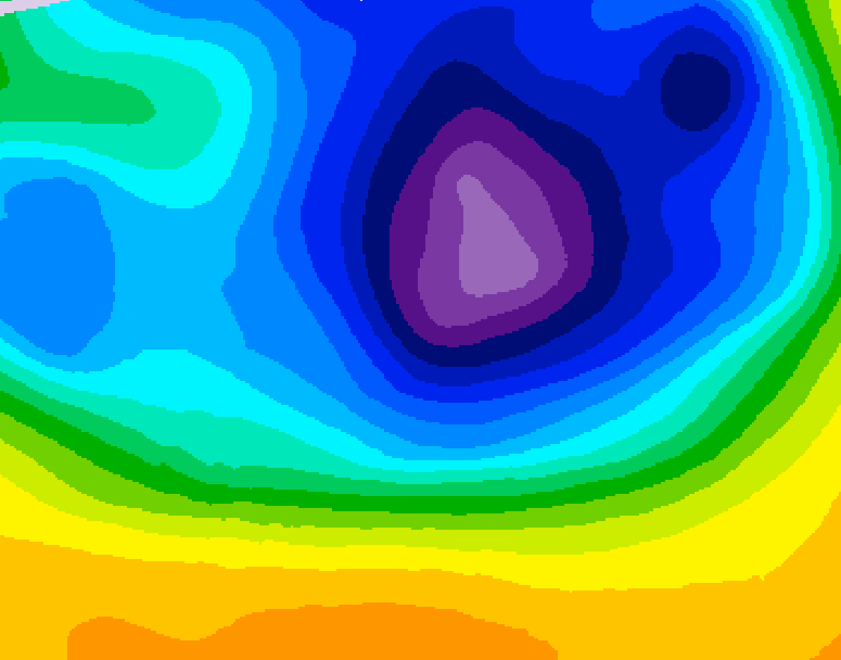 GDPS 500 millibar geopotential height 060 hour forecast chart for Canada based on 2026/03/24 0000Z data