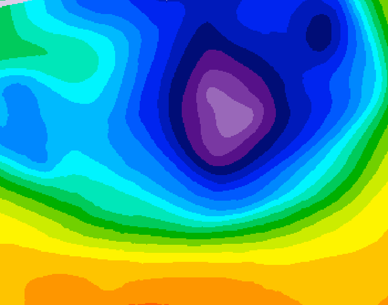 GDPS 500 millibar geopotential height 066 hour forecast chart for Canada based on 2026/03/24 0000Z data