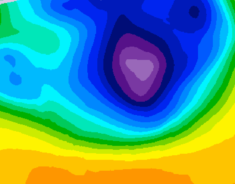 GDPS 500 millibar geopotential height 072 hour forecast chart for Canada based on 2026/03/24 0000Z data