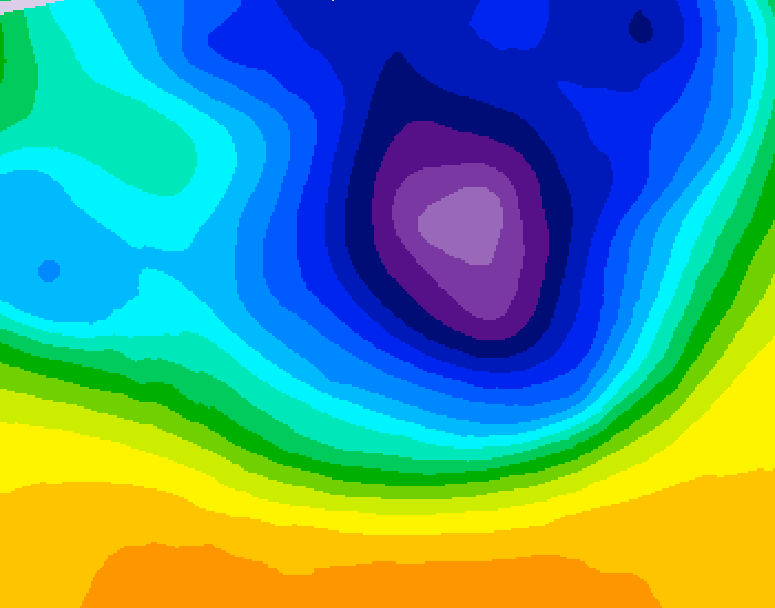 GDPS 500 millibar geopotential height 078 hour forecast chart for Canada based on 2026/03/24 0000Z data