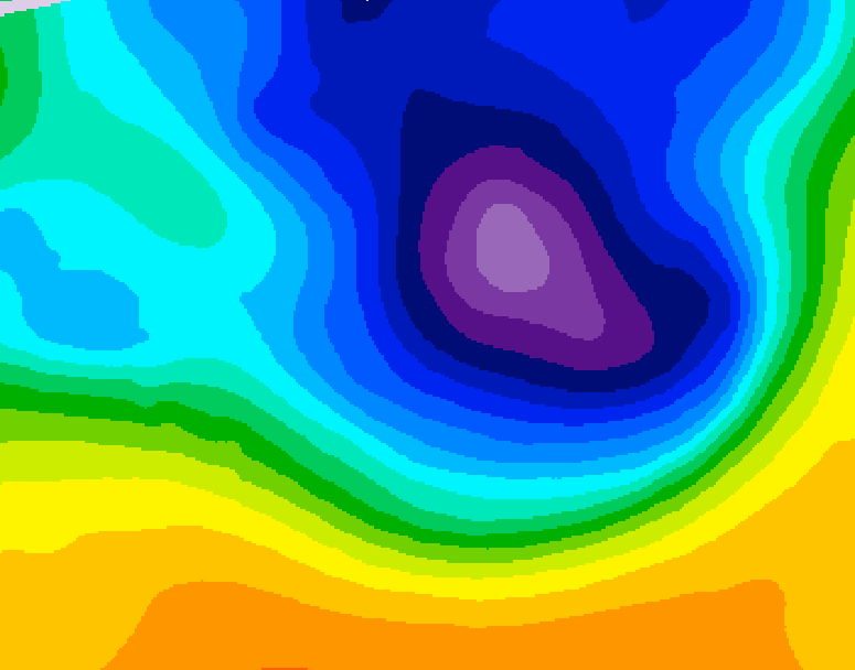 GDPS 500 millibar geopotential height 090 hour forecast chart for Canada based on 2026/03/24 0000Z data