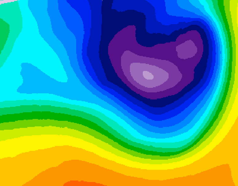 GDPS 500 millibar geopotential height 114 hour forecast chart for Canada based on 2026/03/24 0000Z data