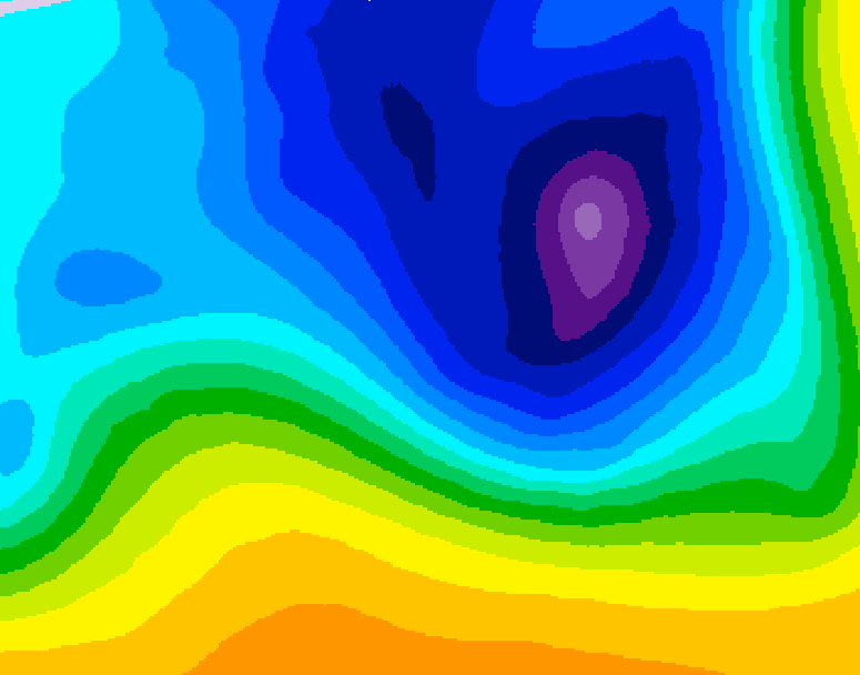 GDPS 500 millibar geopotential height 150 hour forecast chart for Canada based on 2026/03/24 0000Z data