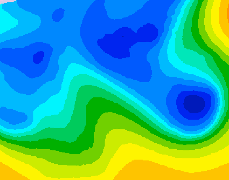 GDPS 500 millibar geopotential height 198 hour forecast chart for Canada based on 2026/03/24 0000Z data