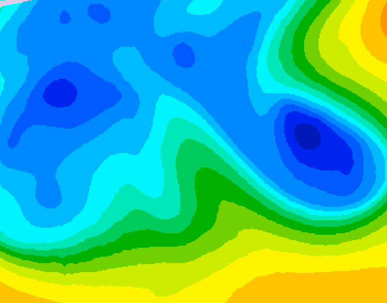 GDPS 500 millibar geopotential height 222 hour forecast chart for Canada based on 2026/03/24 0000Z data
