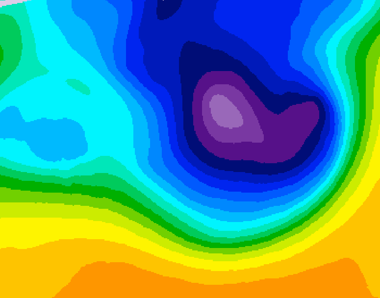 GDPS 500 millibar geopotential height 084 hour forecast chart for Canada based on 2026/03/24 1200Z data
