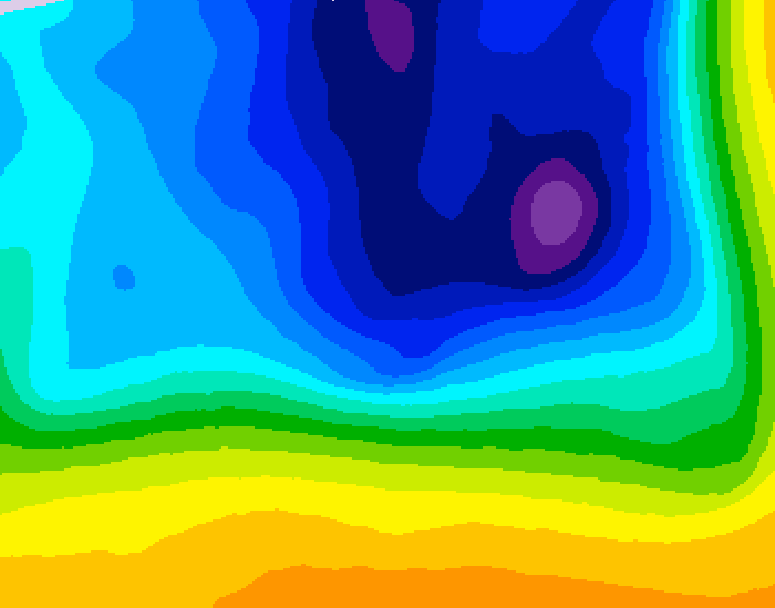 GDPS 500 millibar geopotential height 132 hour forecast chart for Canada based on 2026/03/24 1200Z data