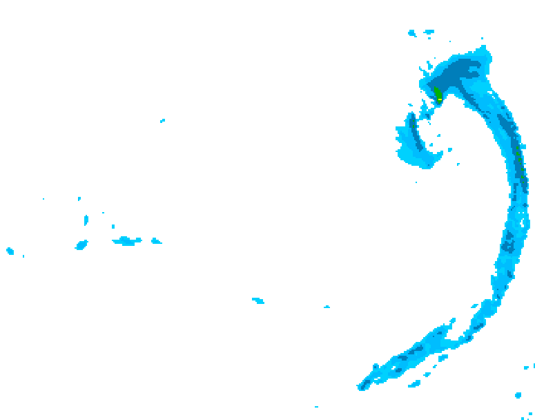 GDPS precipitation 102 hour forecast chart for Canada based on 2026/03/24 0000Z data