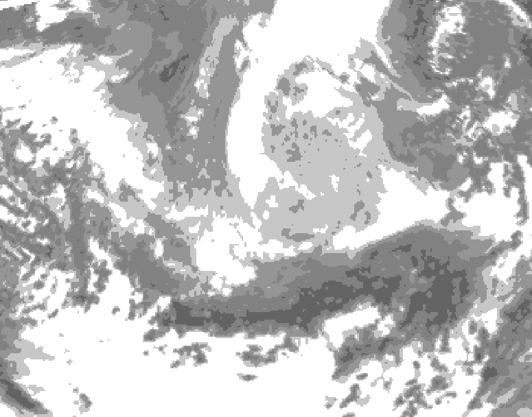GDPS total cloud 060 hour forecast chart for Canada based on 2026/03/24 0000Z data