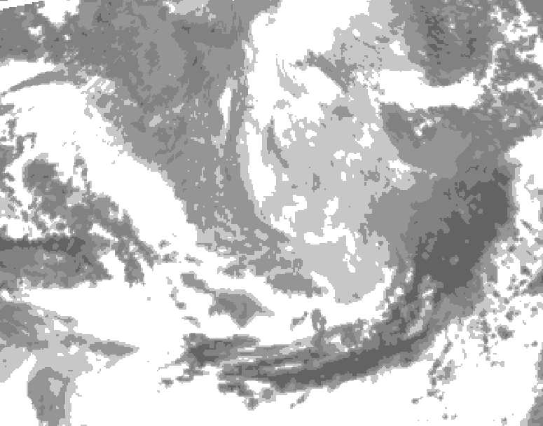 GDPS total cloud 078 hour forecast chart for Canada based on 2026/03/24 0000Z data