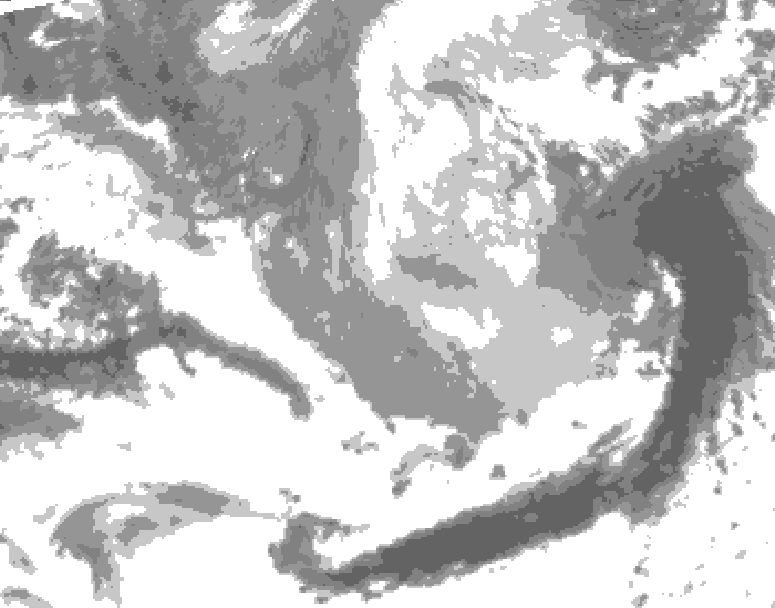 GDPS total cloud 090 hour forecast chart for Canada based on 2026/03/24 0000Z data