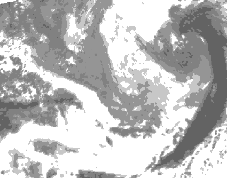 GDPS total cloud 108 hour forecast chart for Canada based on 2026/03/24 0000Z data