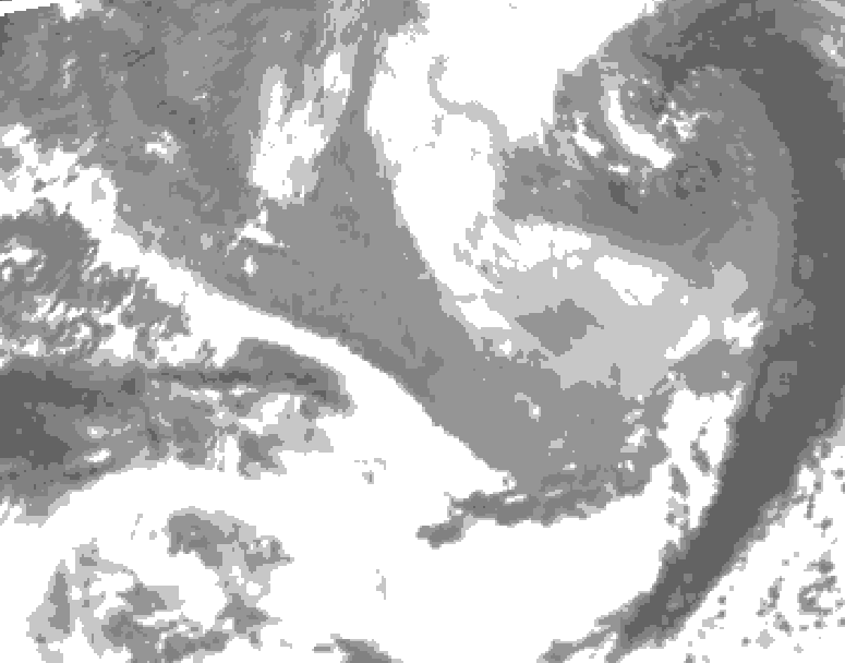 GDPS total cloud 114 hour forecast chart for Canada based on 2026/03/24 0000Z data
