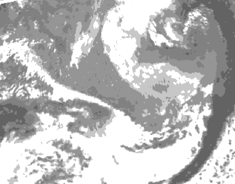 GDPS total cloud 120 hour forecast chart for Canada based on 2026/03/24 0000Z data